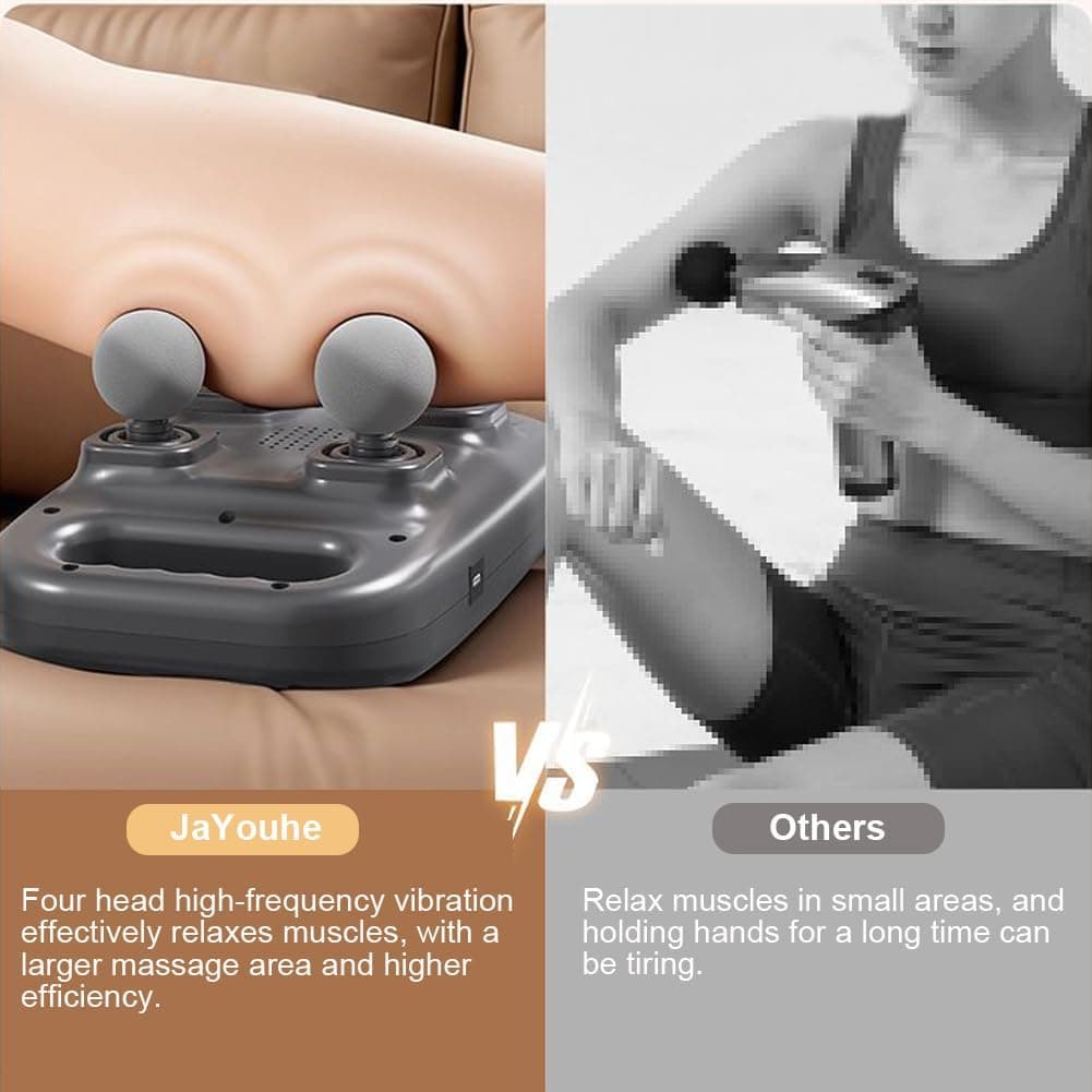 JaYouhe 4-Head Massager Gun with Armband Holder, Stamina Fitness Exerciser Acces