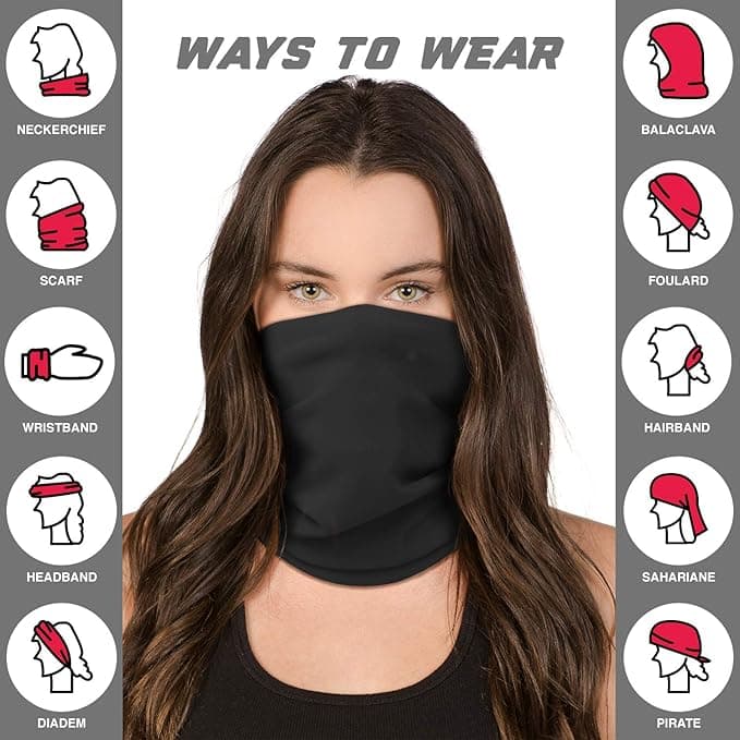 SoJourner Bags Neck Gaiter Face Mask Bandana 2 Pack - Neck Gators Face Coverin
