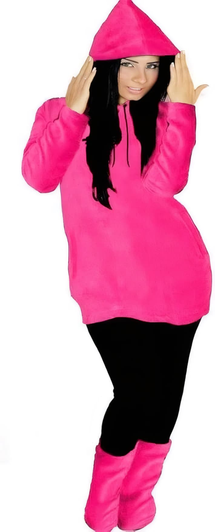 Womens Cappshu Plush Foot-wear Pajama