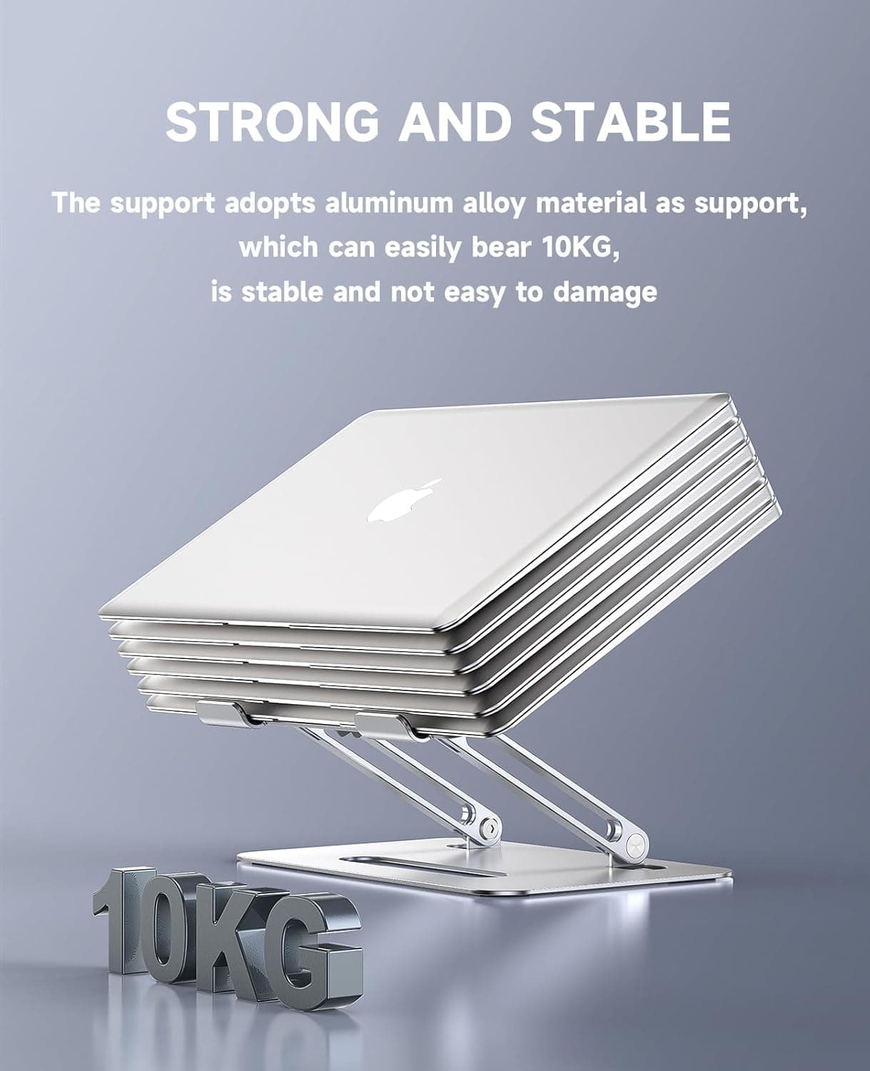 YICOSUN Portable Aluminum Laptop Holder, with Cooling Fan,Adjustable Ergonomic L