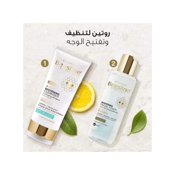 Beesline منظف ومبيض للعناية بالوجه 4 في 1 150 مل تونر لتبييض الوجه لجميع أنواع ا