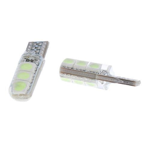 2 Pieces T10 6 LED Car Clearance Dash Interior Light Wedge Ice Blue