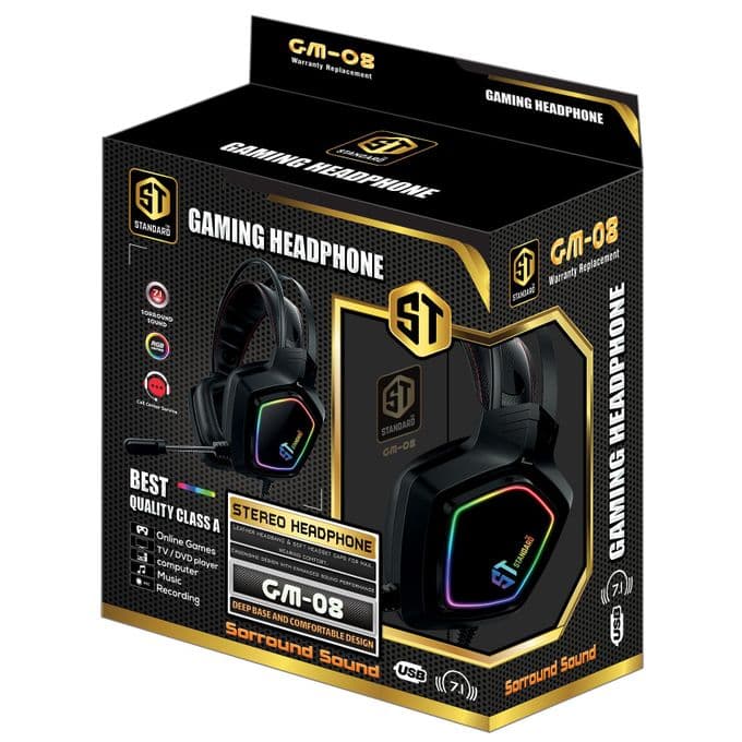 Standard GM-08 Gaming Headphone - Black