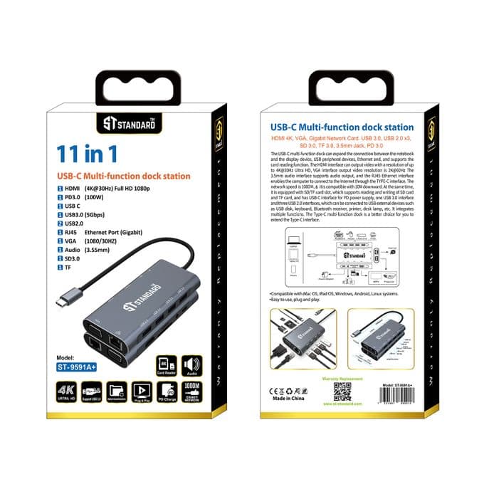 Standard Docking Station ST-9591A 11 in 1