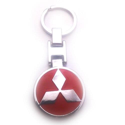 Mitsubishi Car Key Chain - Silver
