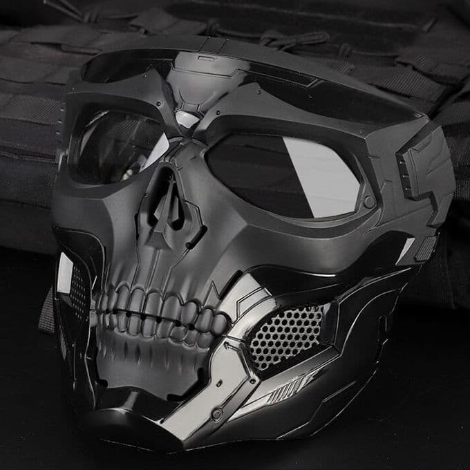 Skull Skeleton Protective Mask Full Face - Black