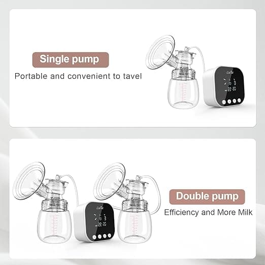Lulia Portable Dual Electric Breast Pump Powerful and painless suction 4 modes a