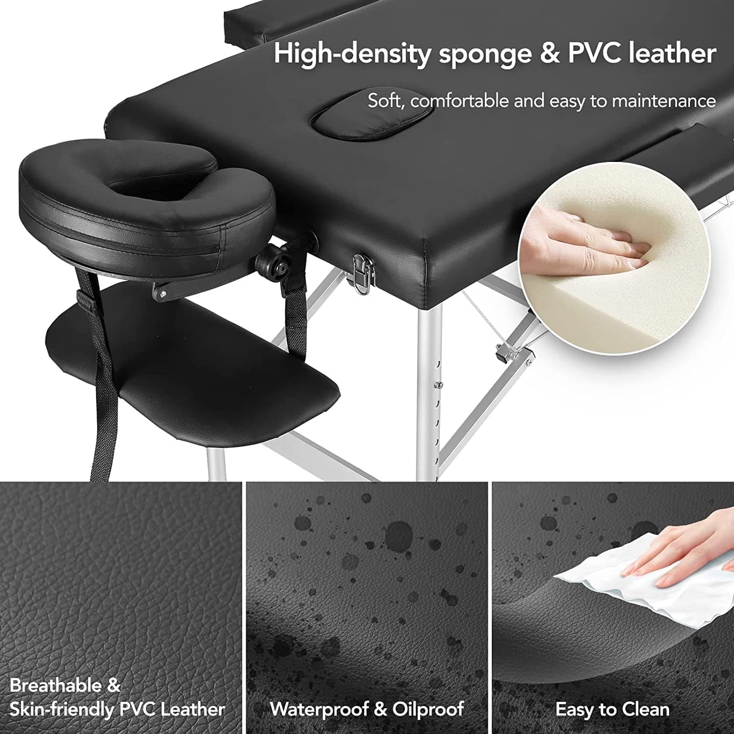 Portable Massage Bed Lash Bed Facial Table SPA Beds Height Adjustable Salon Tatt