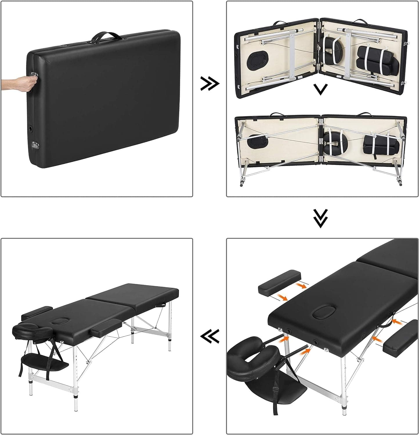 Portable Massage Bed Lash Bed Facial Table SPA Beds Height Adjustable Salon Tatt