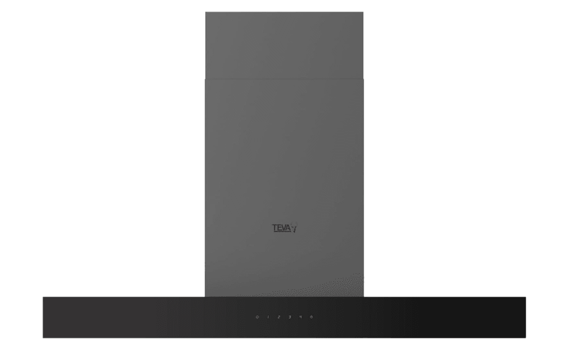 شفاط تيڤا T 90 سم Airflow 800M3H - أسود - 4 مستويات سرعة، تحكم باللمس، قابل لإعا