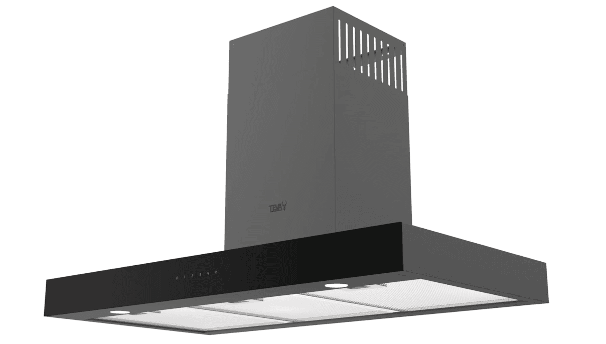شفاط تيڤا T 90 سم Airflow 800M3H - أسود - 4 مستويات سرعة، تحكم باللمس، قابل لإعا