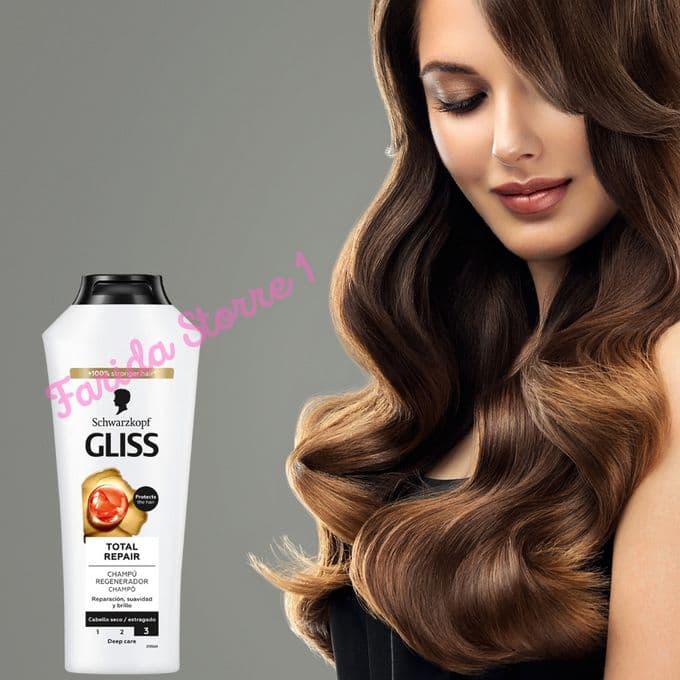 Gliss شامبو جليس للإصلاح الكامل عناية عميقة ولمعان للشعر الجاف والتالف - 400 مل