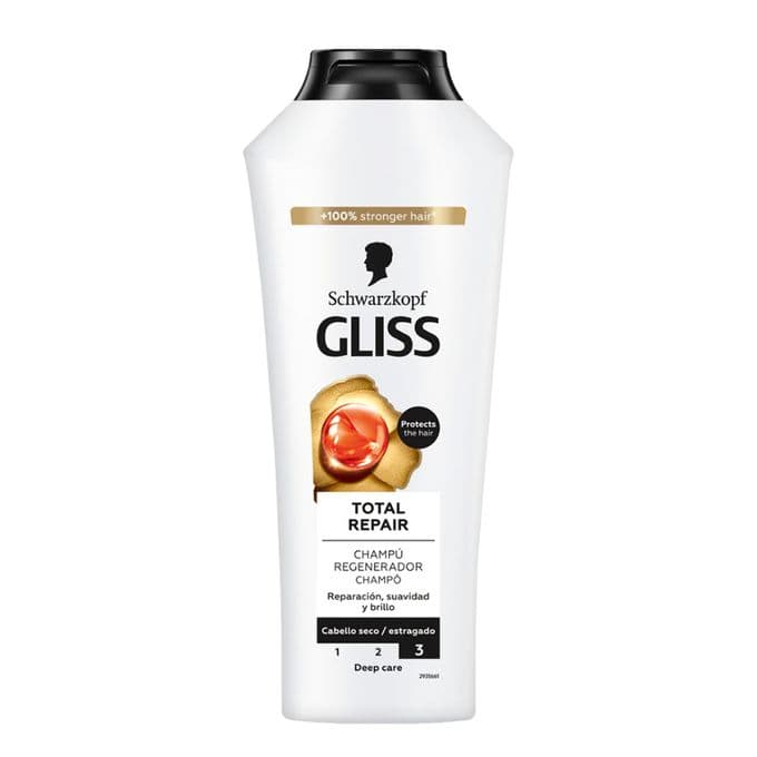Gliss شامبو جليس للإصلاح الكامل عناية عميقة ولمعان للشعر الجاف والتالف - 400 مل