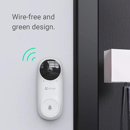 EZVIZ DB2C Wire-Free Video Doorbell with Chime Rechargable Battery Powerd Wirele