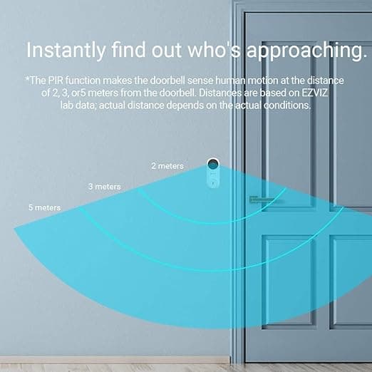 EZVIZ DB2C Wire-Free Video Doorbell with Chime Rechargable Battery Powerd Wirele