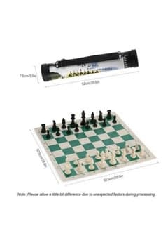 Leather folding chess with stand