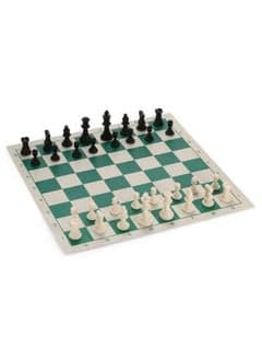 Leather folding chess with stand