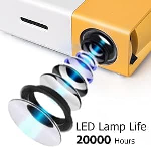 V88R 400 Lumens Full HD Native 1080P Led Projector,Short Throw, Remote, 20-60 In