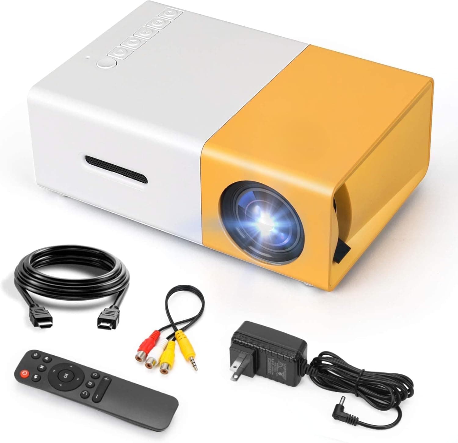 V88R 400 Lumens Full HD Native 1080P Led Projector,Short Throw, Remote, 20-60 In