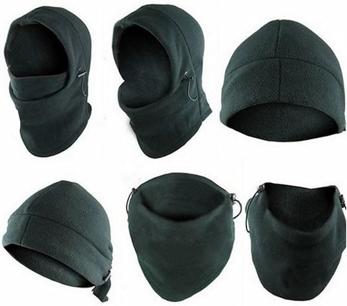 Xinliya Double Layers Thicken Warm Full Face Cover Winter Ski Mask Beanie Cs Hat