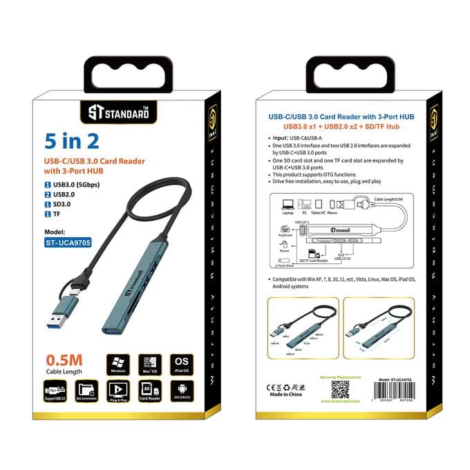 Standard HUB Reader ST-UCA9705 5 in 2