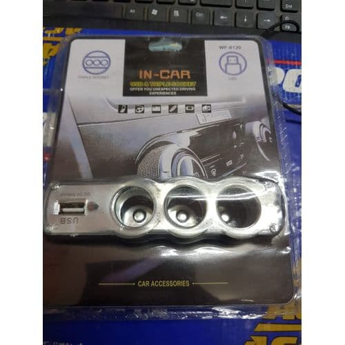7 Inches Car Rear View Camera Waterproof - 4 LED Usb Power Supply - 3 Sockets