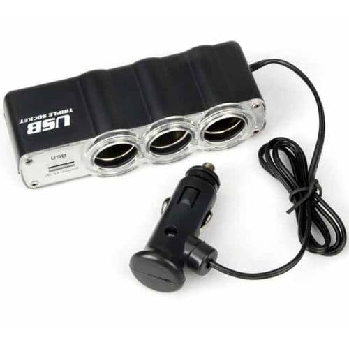 7 Inches Car Rear View Camera Waterproof - 4 LED Usb Power Supply - 3 Sockets