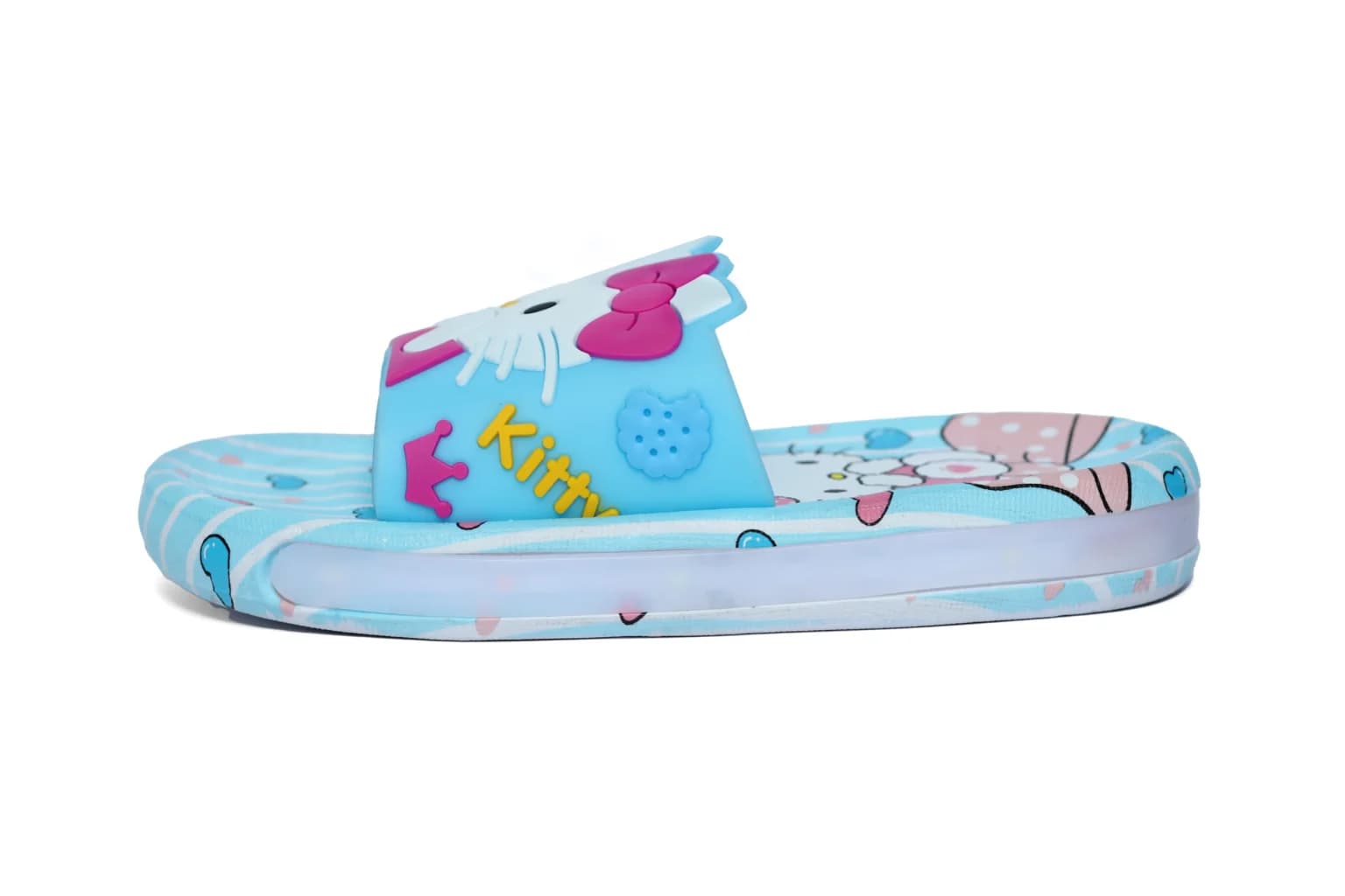 Cyan Kitty Girls Slippers