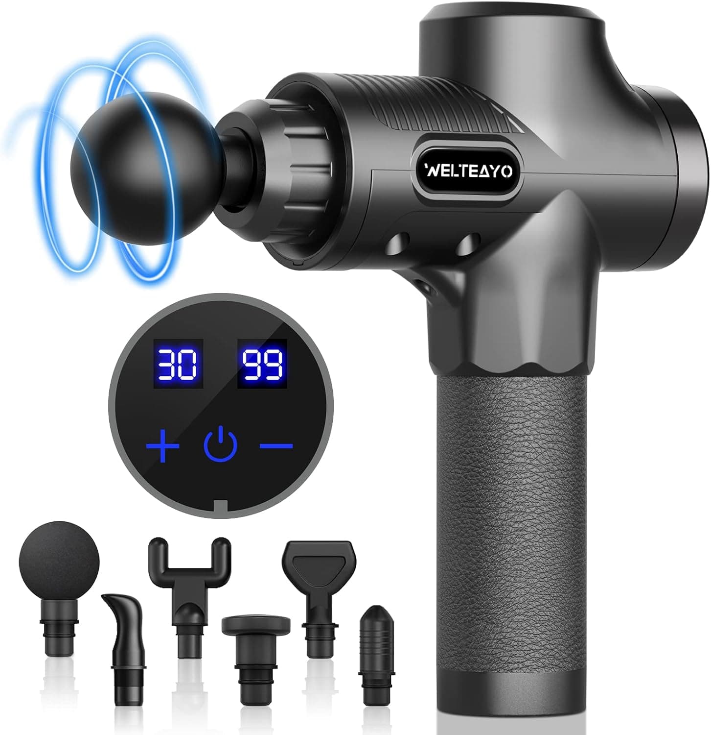WELTEAYO Muscle Massage Gun, Handheld Deep Tissue Muscle Relief Massager, Portab