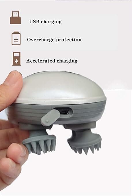 Electric Scalp Massager, Portable Waterproof Scalp Massager For Hair Growth, Str