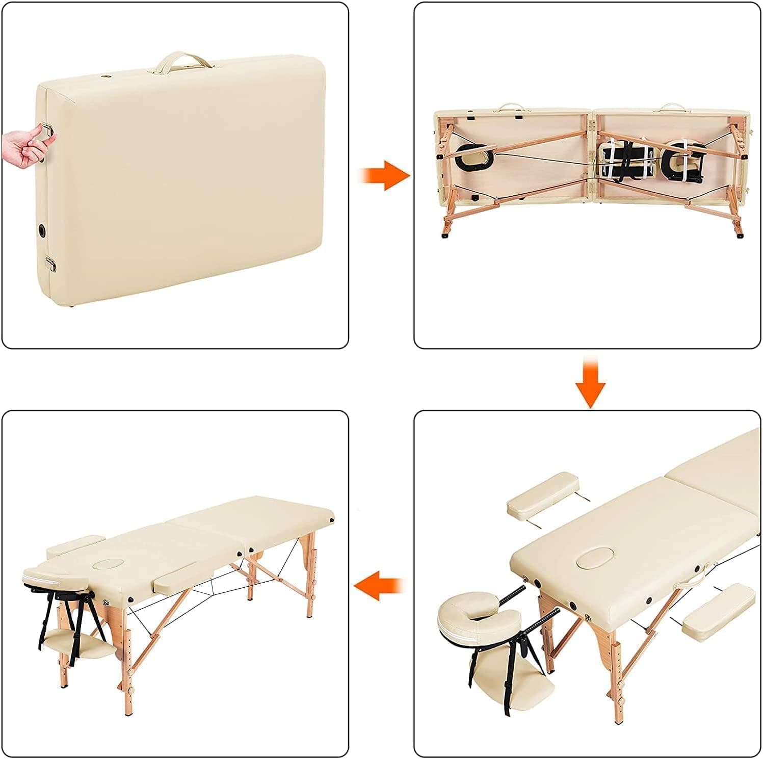 Coolbaby professional portable massage table lash bed, spa bed height adjustable