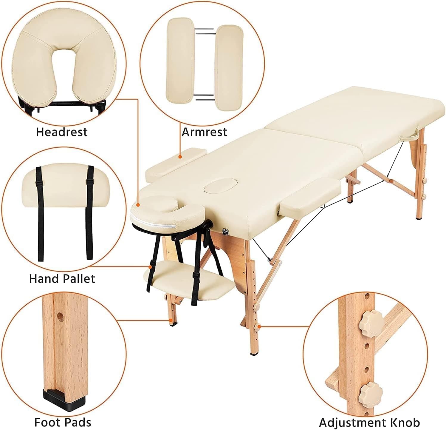 Coolbaby professional portable massage table lash bed, spa bed height adjustable