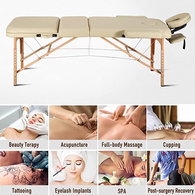 Coolbaby professional portable massage table lash bed, spa bed height adjustable