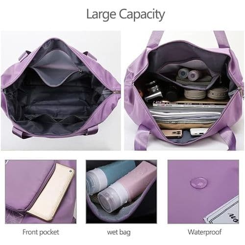 Best Selling Expandable Travel, Shopping & Trip Bag Light Purple