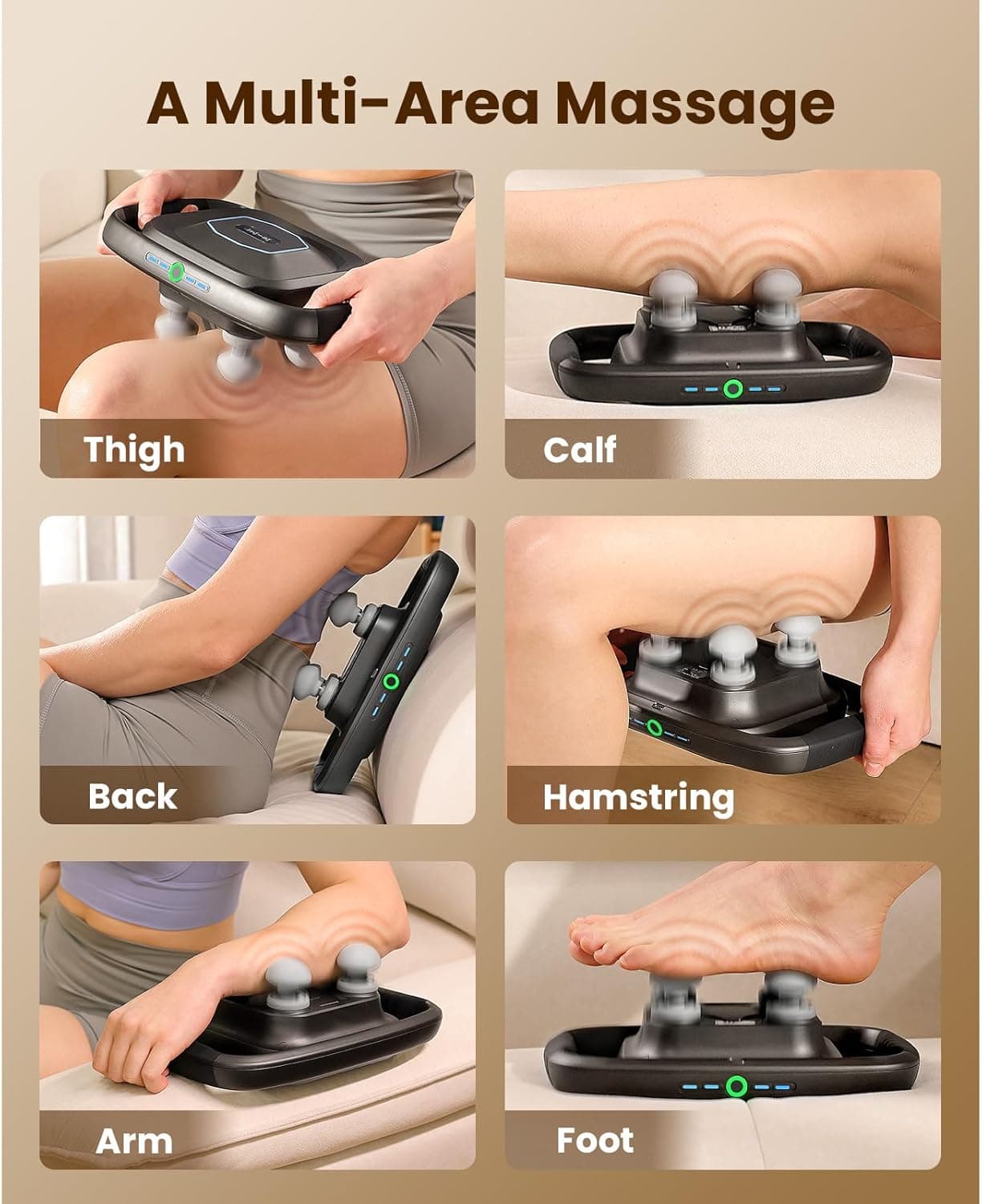 BOB AND BRAD A1 4-Head Massage Gun, FSA HSA Eligible, Massage Gun Deep Tissue wi