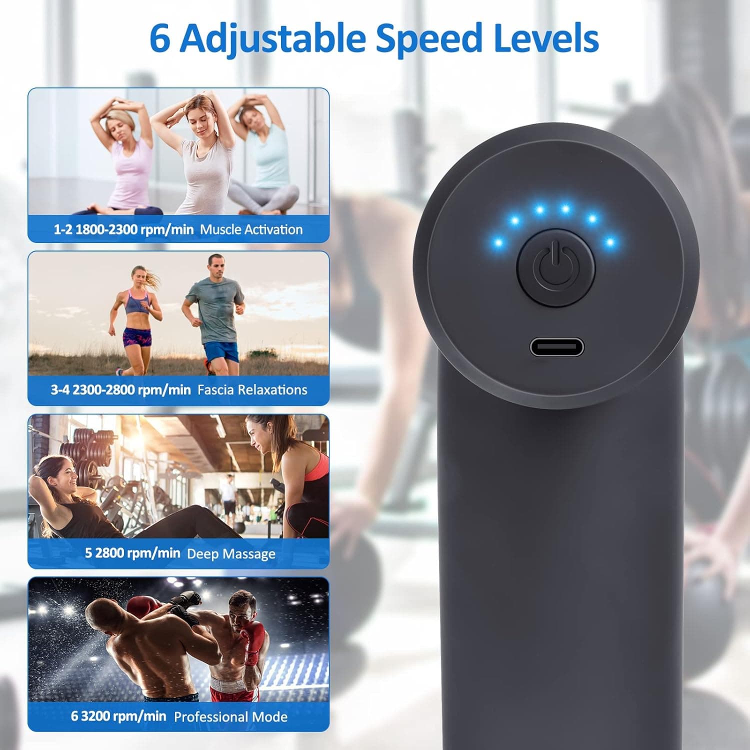 EIEVEY Muscle Massage Gun, Mini Massage Gun Professional Portable Massage Gun wi