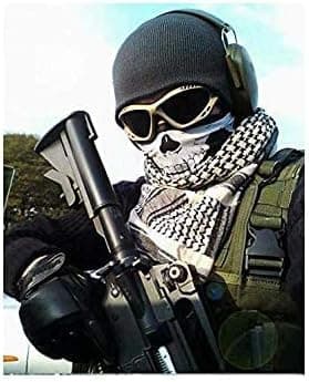 Skull Tubular Protective Dust Mask Bandana Motorcycle Polyester Scarf Face Neck