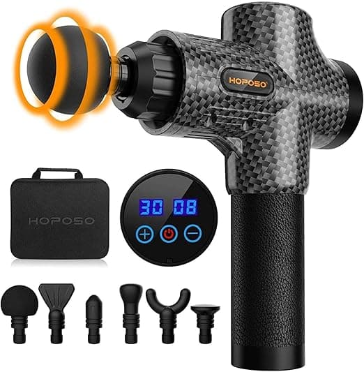 Massage Gun Muscle Percussion Massager with 30 Speeds 6 Massage Heads Hand Massa