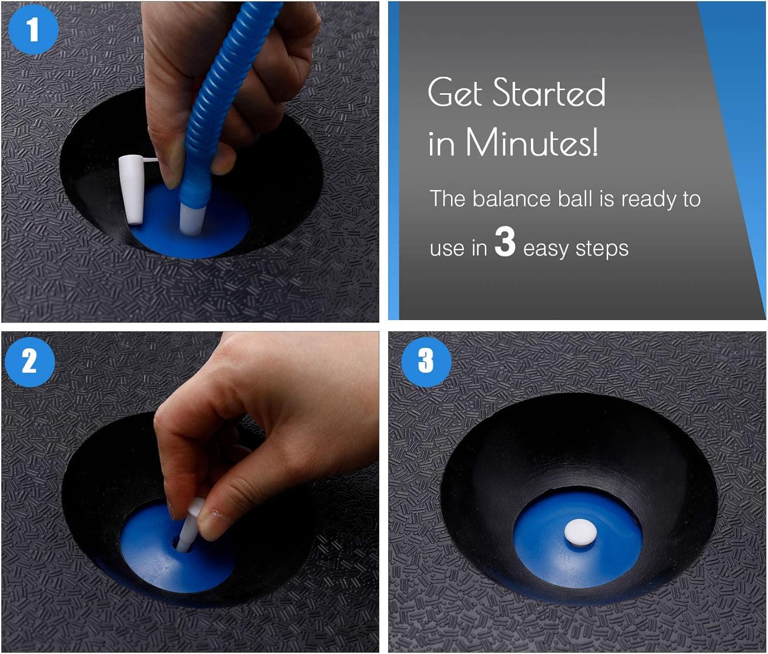 ZELUS Balance Ball Trainer, Non-Slip Balance Ball, Half Ball
