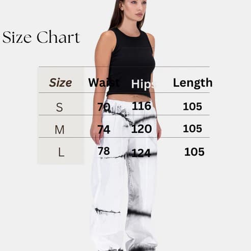 PARACHUTE WHITE PANTS with front black lines