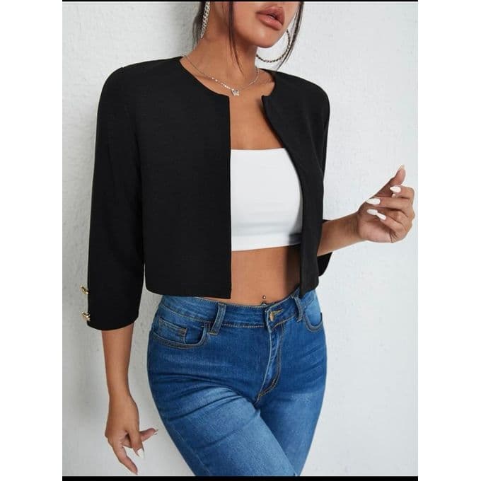 Black Short Blazer by Zarir Falcom