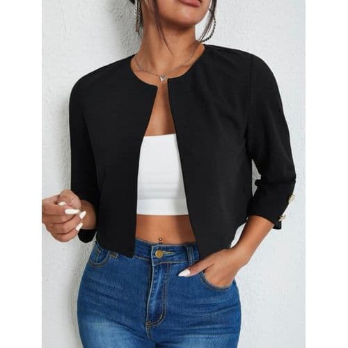 Black Short Blazer by Zarir Falcom