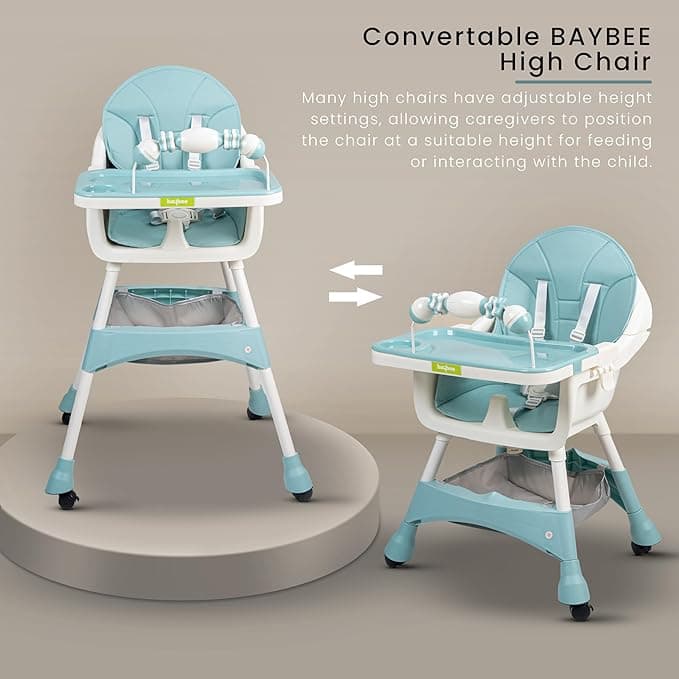 Baybee 3 in 1 Auro Baby High Chair for Kids Feeding with 3 Height Adjustable & B