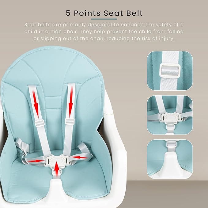 Baybee 3 in 1 Auro Baby High Chair for Kids Feeding with 3 Height Adjustable & B