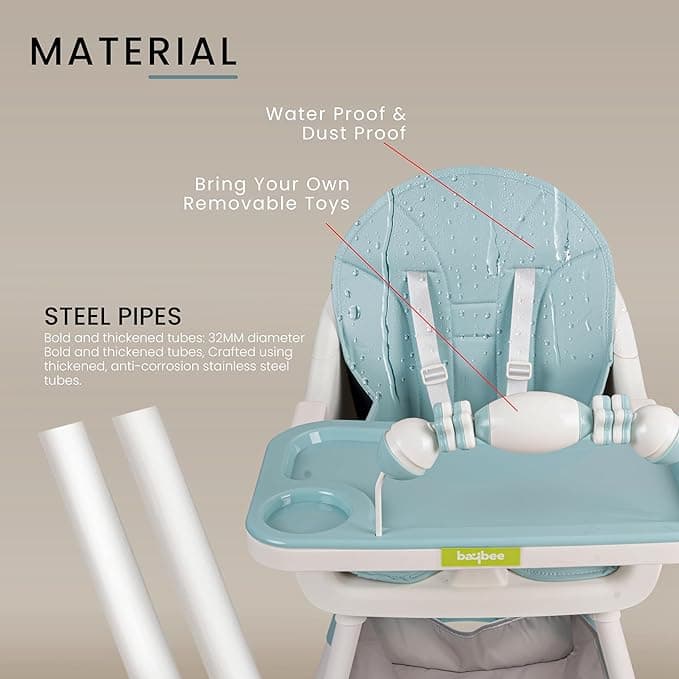 Baybee 3 in 1 Auro Baby High Chair for Kids Feeding with 3 Height Adjustable & B