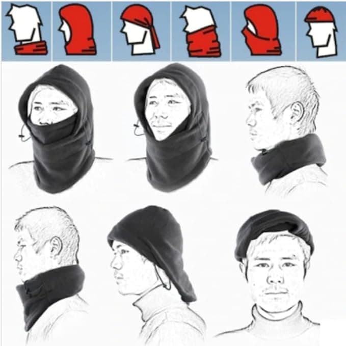 Headgear hat outdoor wind mask - dark blue- Stretch