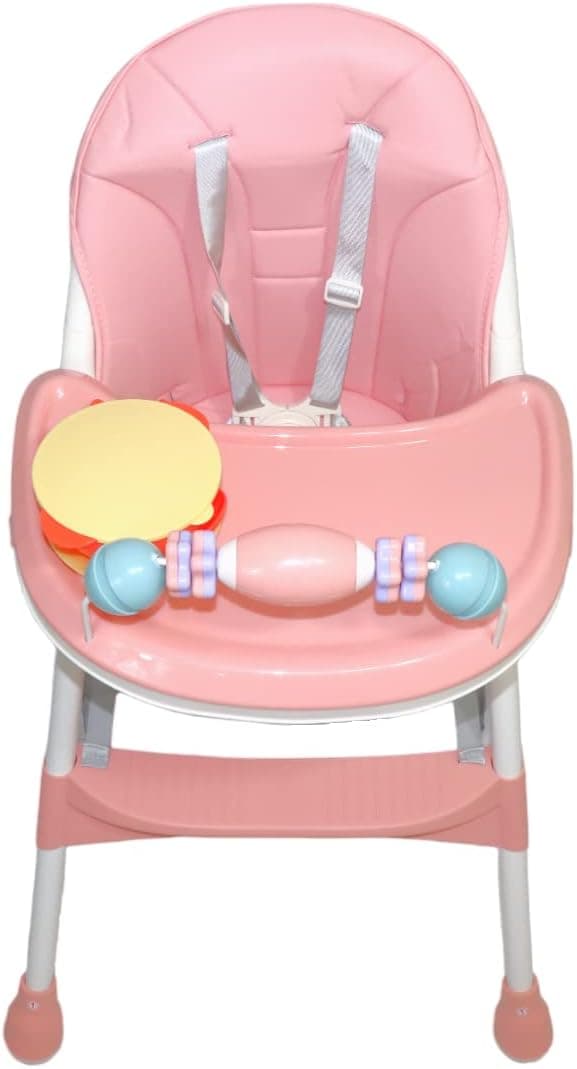 High Chair For Baby With Wheels and Table With Toys & Baby Food Storage Containe