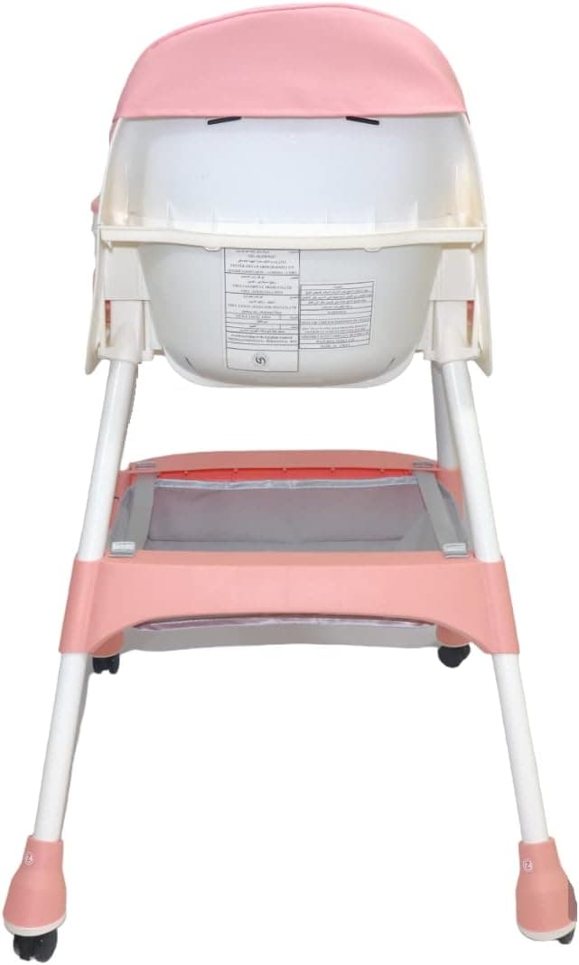 High Chair For Baby With Wheels and Table With Toys & Baby Food Storage Containe