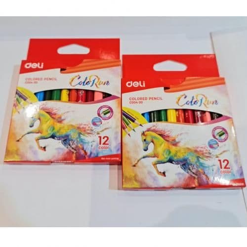 DOMS Deli- Short Coloring Pencils - 12 Pens - Set X 2 Pieces