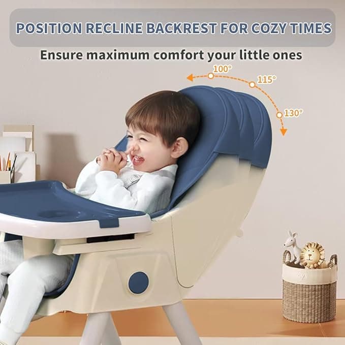 bonbay High Chairs for Babies and Toddlers, 4 in 1 Convertible Baby High Chair,